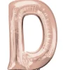 Stor Rosegold Folie Ballon - Bogstav ''D''