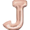 Stor Rosegold Folie Ballon - Bogstav ''J''