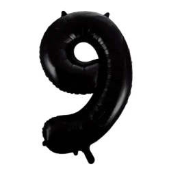 Stor Sort Folie Ballon - 9 Tal