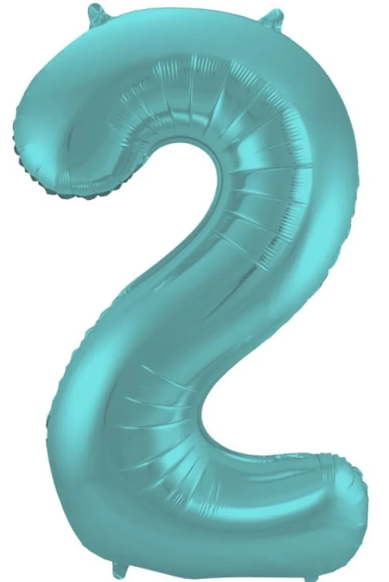 Stort Aqua Grønt Shape Folietal 86 cm, 2 Tal