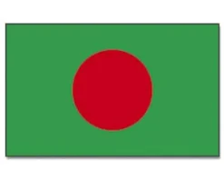 Stort Bangladesh Stofflag, 90 x 150 cm