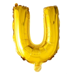 Stort Guld Folie Bogstav - ''U''