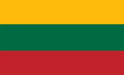 Stort Litauen Stof Flag, 90 x 150 cm