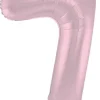 Stort Lyserødt Shape Folietal 86 cm, 7 Tal