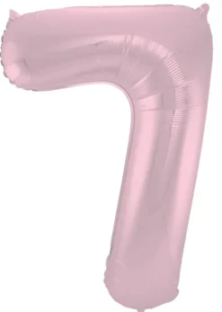 Stort Lyserødt Shape Folietal 86 cm, 7 Tal