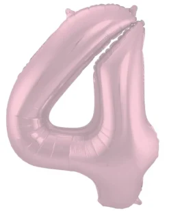 Stort Lyserødt Shape Folietal 86 cm, 4 Tal
