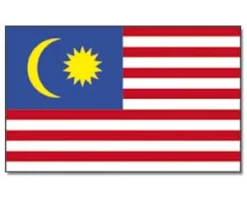 Stort Malaysisk Stofflag, 90 x 150 cm