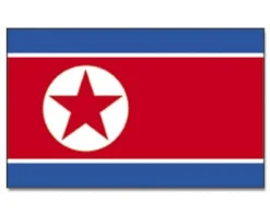 Stort Nordkoreansk Stofflag, 90 x 150 cm