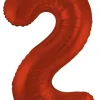 Stort Rødt Shape Folietal 86 cm, 2 Tal