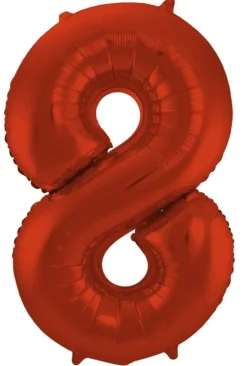 Stort Rødt Shape Folietal 86 cm, 8 Tal