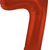 Stort Rødt Shape Folietal 86 cm, 7 Tal