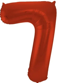Stort Rødt Shape Folietal 86 cm, 7 Tal