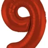 Stort Rødt Shape Folietal 86 cm, 9 Tal