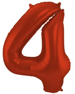 Stort Rødt Shape Folietal 86 cm, 4 Tal