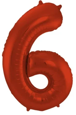 Stort Rødt Shape Folietal 86 cm, 6 Tal