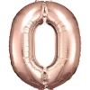 Stort Rosegold Shape Folietal 86 cm, 0 Tal