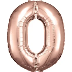 Stort Rosegold Shape Folietal 86 cm, 0 Tal