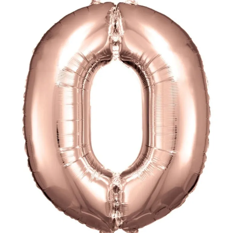 Stort Rosegold Shape Folietal 86 cm, 0 Tal