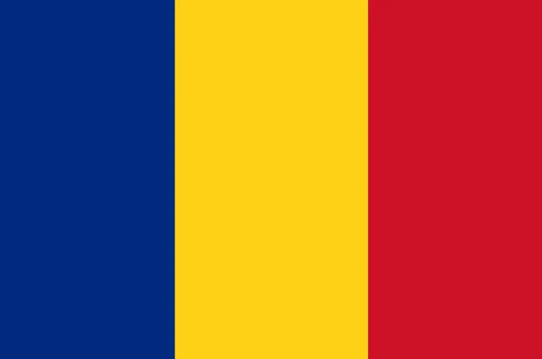 Stort Rumænsk Stof Flag, 90x150 cm