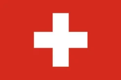 Stort Schweizisk Stof Flag, 90 x 150 cm