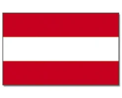 Stort Østrigst Stof Flag, 90 x 150 cm
