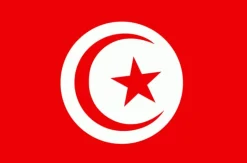 Stort Tunesisk Stof Flag, 90 x 150 cm