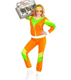 80's Tracksuit - Orange m/Grøn & Gul