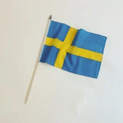 Sverige Stofflag på Træpind, 30x45 cm