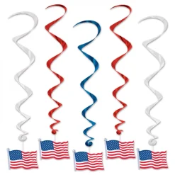 Swirls Med Amerikanske Flag