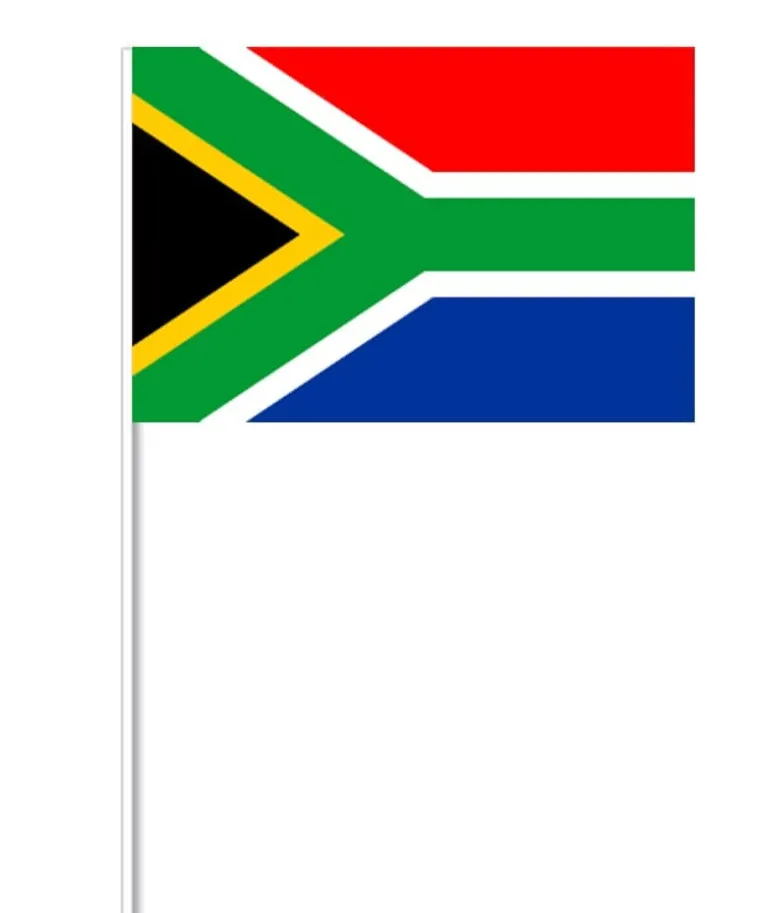 Sydafrikansk Papirflag på Pind, 27 x 20 cm