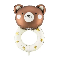 Teddy Rangle Shape Folieballon, 61 x 88 cm