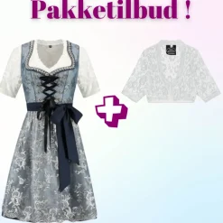 Tilbudspakke! Luksus Autentisk Tyrolerkjole med blondebluse