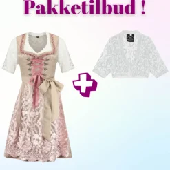 Tilbudspakke! Luksus Autentisk Tyrolerkjole med blondebluse