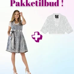 Tilbudspakke! Luksus Autentisk Tyrolerkjole med blondebluse
