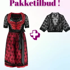 Tilbudspakke! Luksus Autentisk Tyrolerkjole med blondebluse