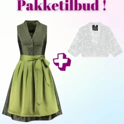 Tilbudspakke! Luksus Autentisk Tyrolerkjole med blondebluse