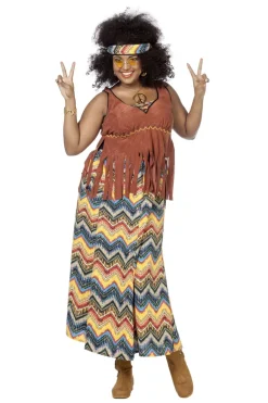 To-delt Woodstock Hippie Kostume
