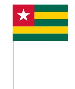 Togo Papirflag på Pind, 27 x 20 cm