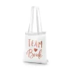 Tote Bag - Team Bride, Hvid, 39 X 42 cm