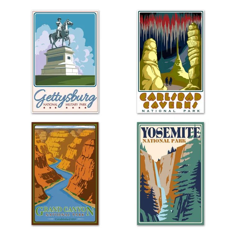 Travel America - National Park Plakat Cutouts