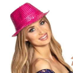 Trilby Hat Pink til Voksne