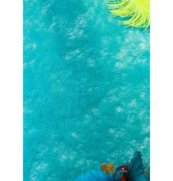 Turkis Bordløber, Romance Påfugl Blå - 30 cm x 10 m