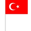 Tyrkisk Papirflag på Pind, 27 x 20 cm