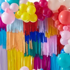 Ultimativ Rainbow Streamer & Ballon Backdrop