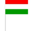 Ungarsk Papirflag på Pind, 27 x 20 cm