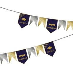 Vimpelguirlande "Congratulations", 6 meter