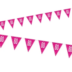 Vimpelguirlande - Pink Glitz Fødselsdag, 60 År