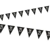 Vimpelguirlande - Sort Glitz Fødselsdag, 21 År